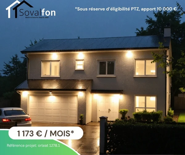 Maison 5p à Orléat