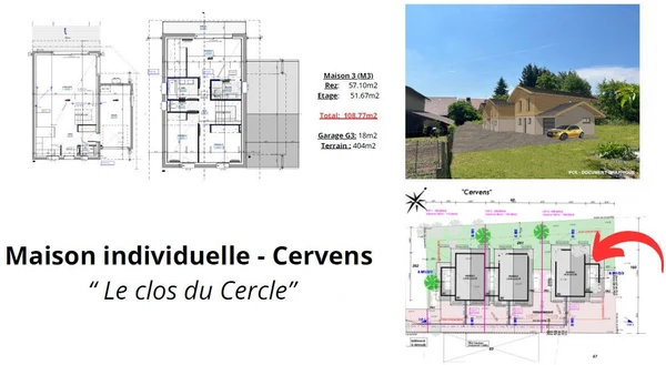 Maison 4p à Cervens
